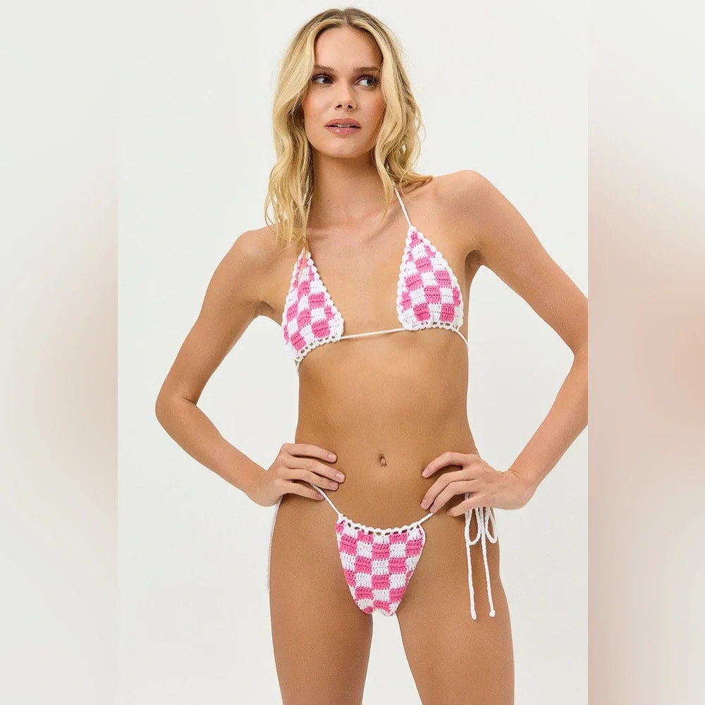 Frankie’s Bikinis Tia Crochet Bikini Top & Bottom